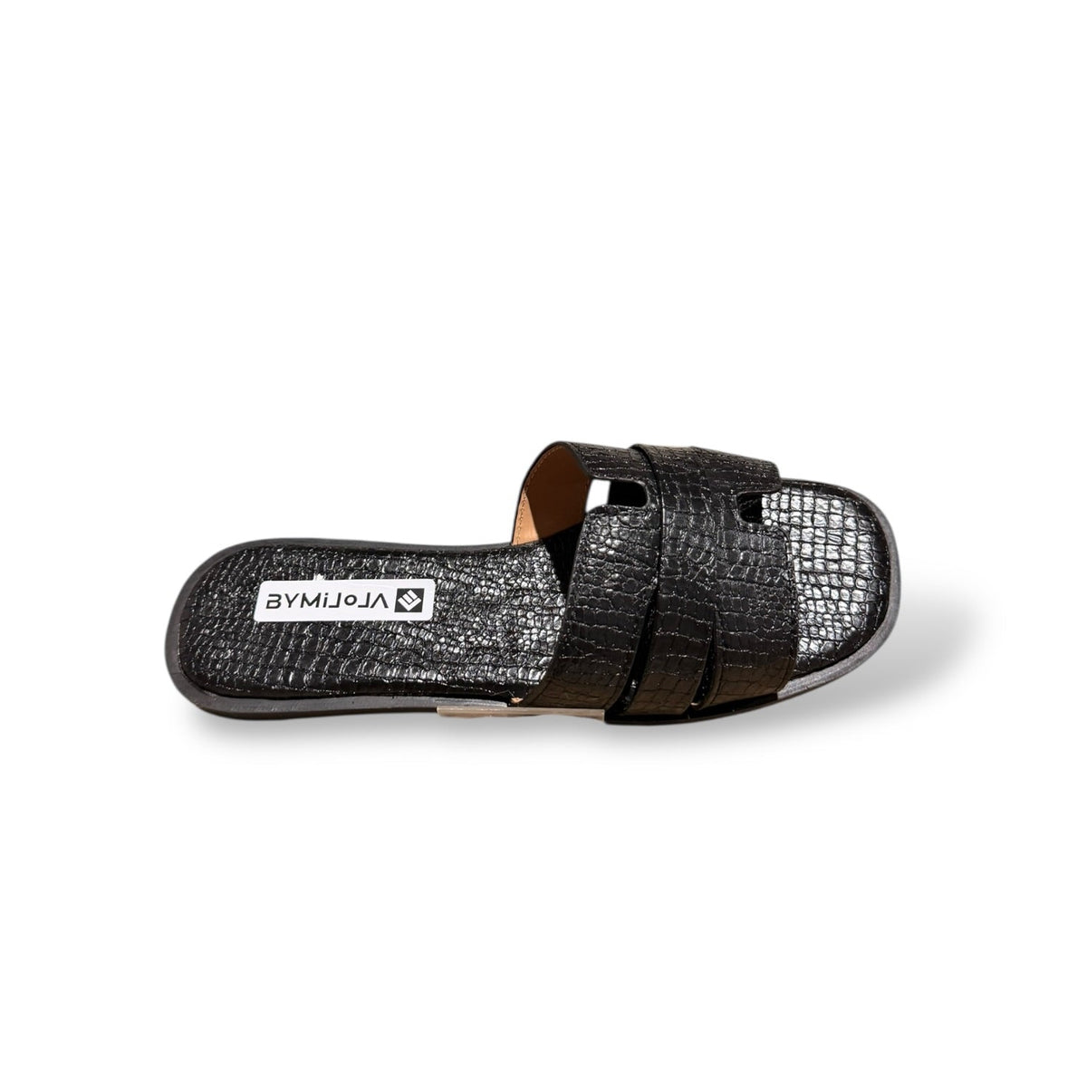 TUST- SANDALIA PLANA SERPIENTE NEGRO