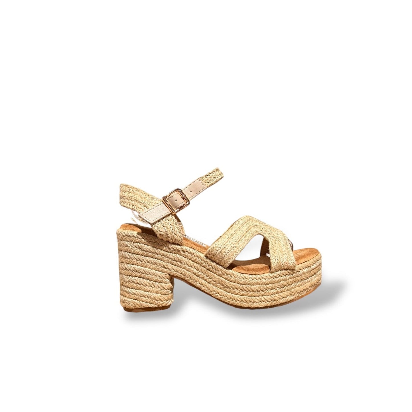 TELD- SANDALIA ESPARTO BEIGE