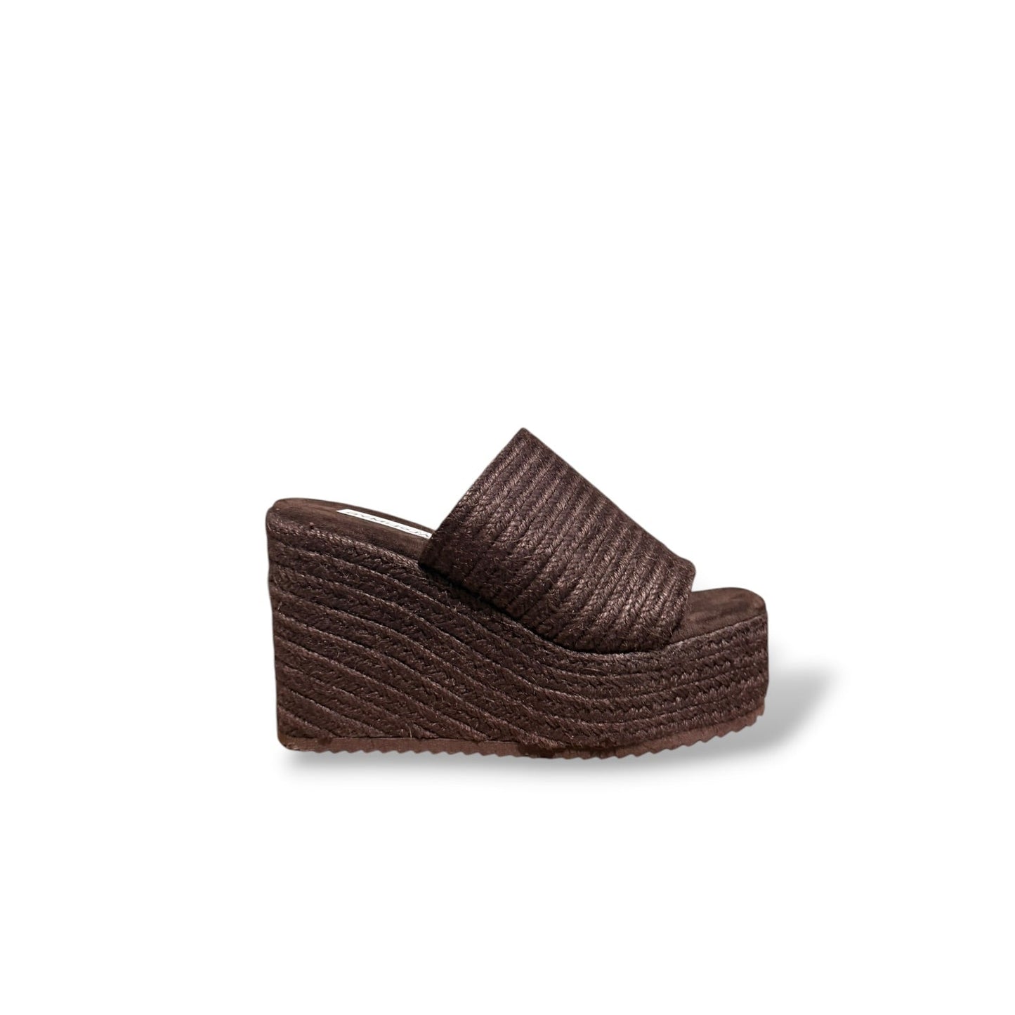 BRAT- SANDALIA ZANCO ESPARTO MARRON CHOCOLATE