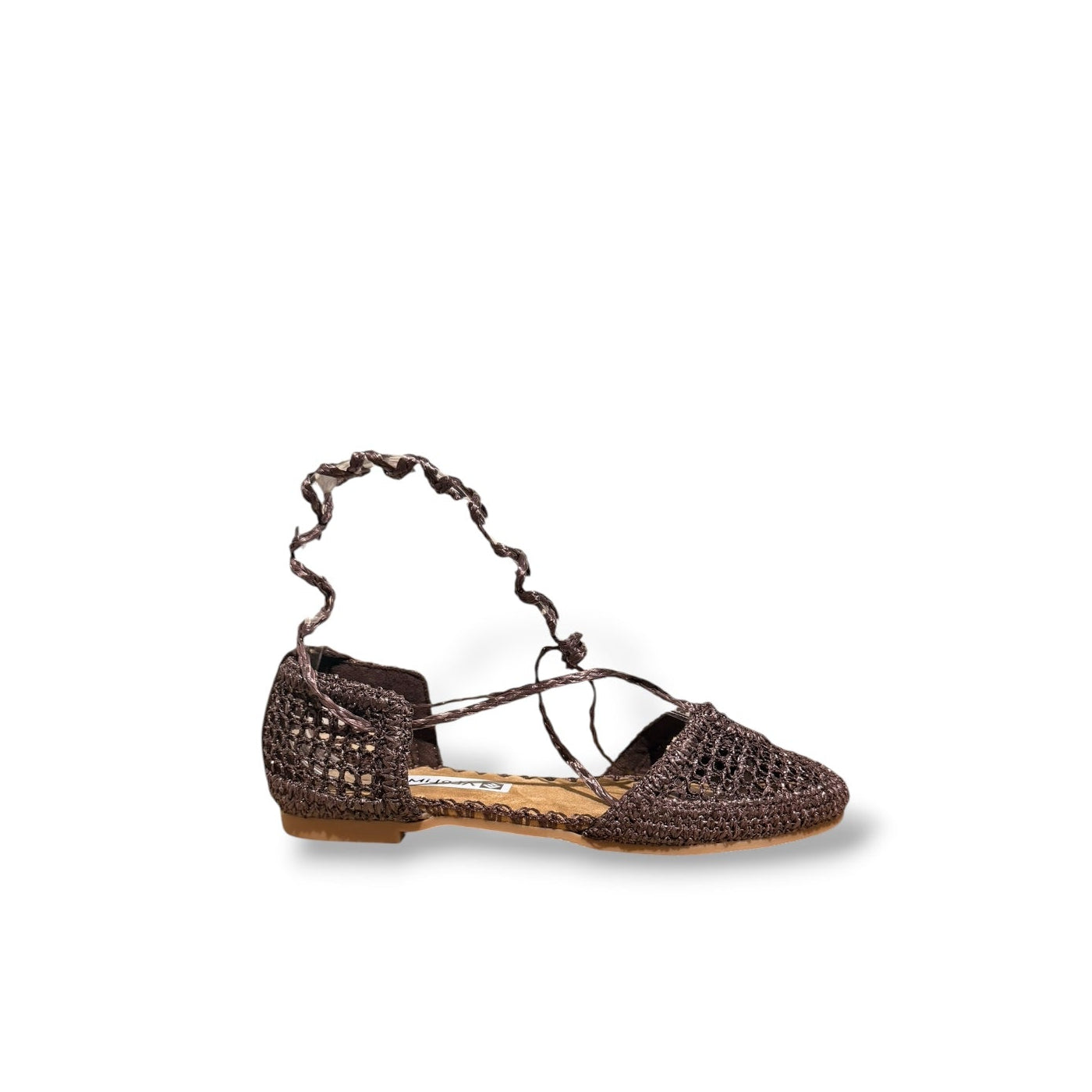 ANILT- SANDALIA RAFIA MARRON CHOCOLATE