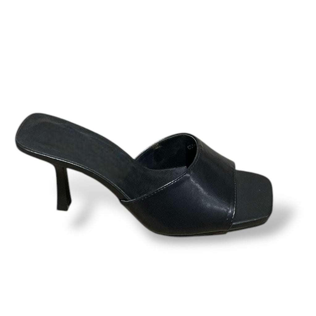 TEAL-NEGRO SANDALIA DE TACÓN BAJO