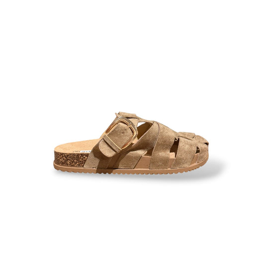 HELLI- SANDALIA PESCADORA HEBILLA KAKI