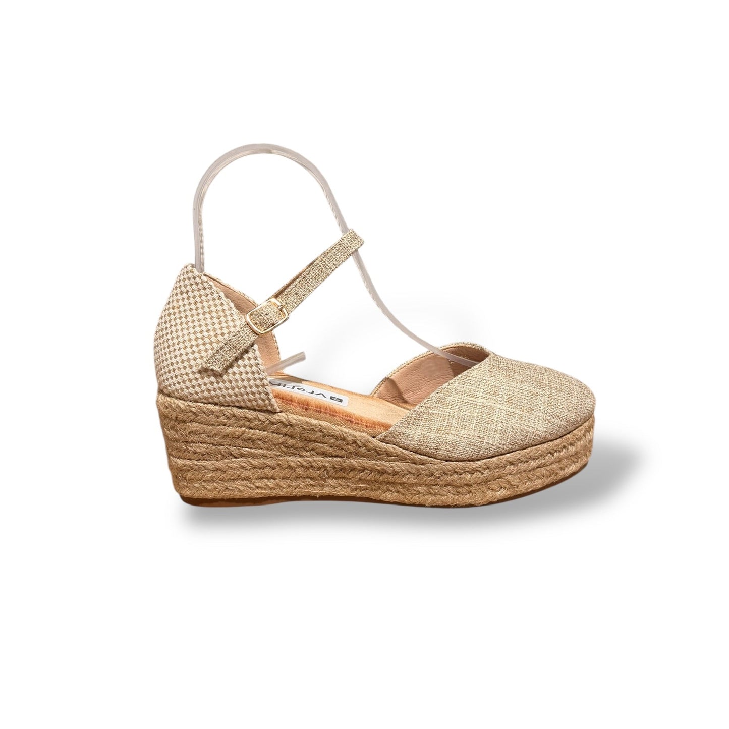 NARA- CUÑA ESPARTO BEIGE