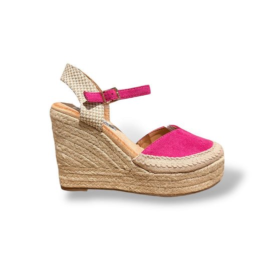 EYLA- CUÑA ESPARTO FUCSIA