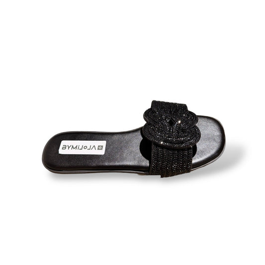PELL- SANDALIA PLANA NEGRO