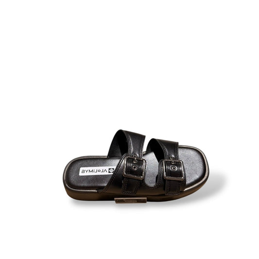 QUIZZ- SANDALIA HEBILLAS NEGRO