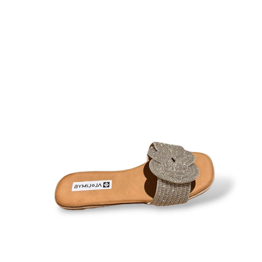PELL- SANDALIA BRILLO PLATA