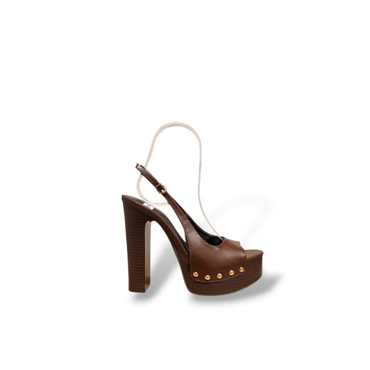 XCOT- SANDALIA TACON MARRON CHOCOLATE