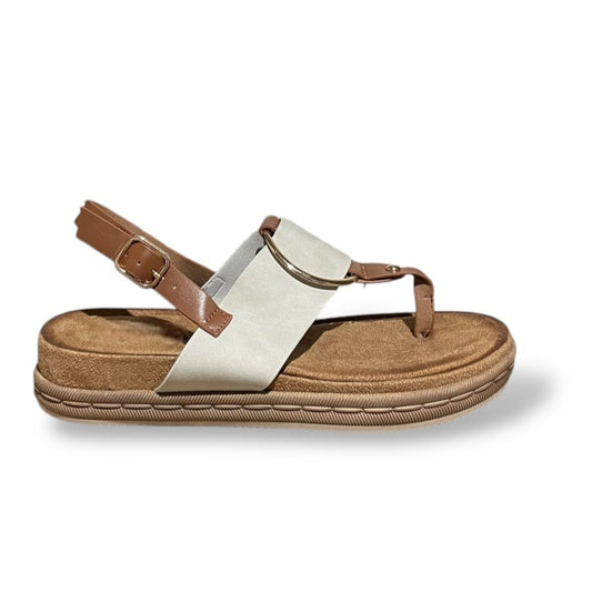 MERLEN-BEIGE SANDALIA PLANA