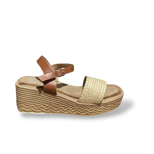 KRYZE-BEIGE SANDALIA CUÑA