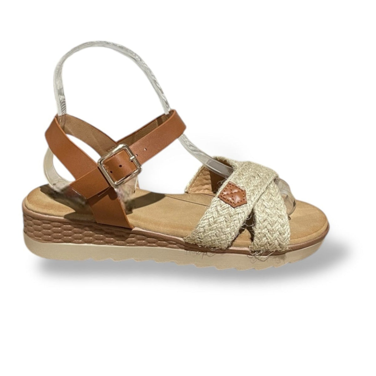 ZYLOS-BEIGE SANDALIA PLANA