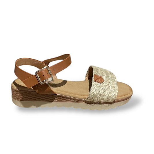 TIER-BEIGE SANDALIA PLANA