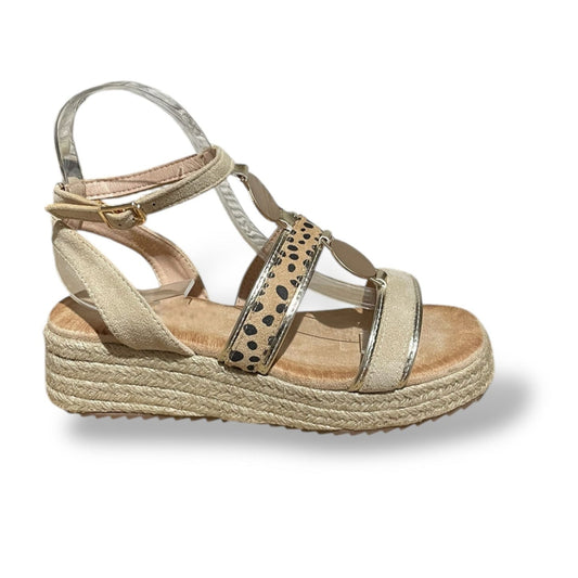 LARZA-LEOPARDO SANDALIA PLANA