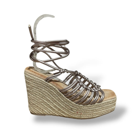LOREN- SANDALIA CUÑA BRONCE