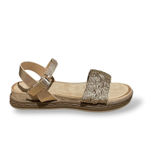 LUVIA-BRONCE SANDALIA PLANA